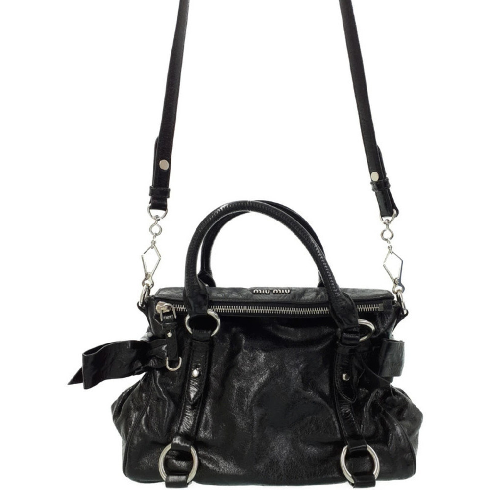 Miu Miu Leather Side Rion Handbag
